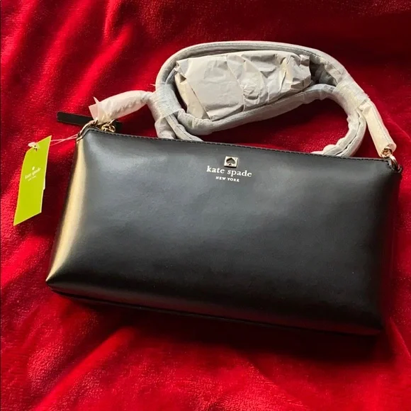 New Kate spade Declan black leather crossbody